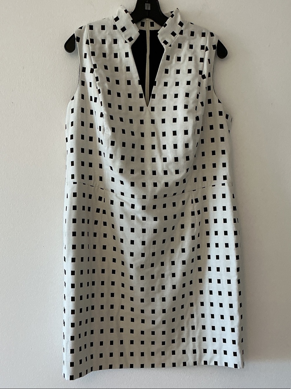 Akris White & Black Sheath Dress Sz 14
